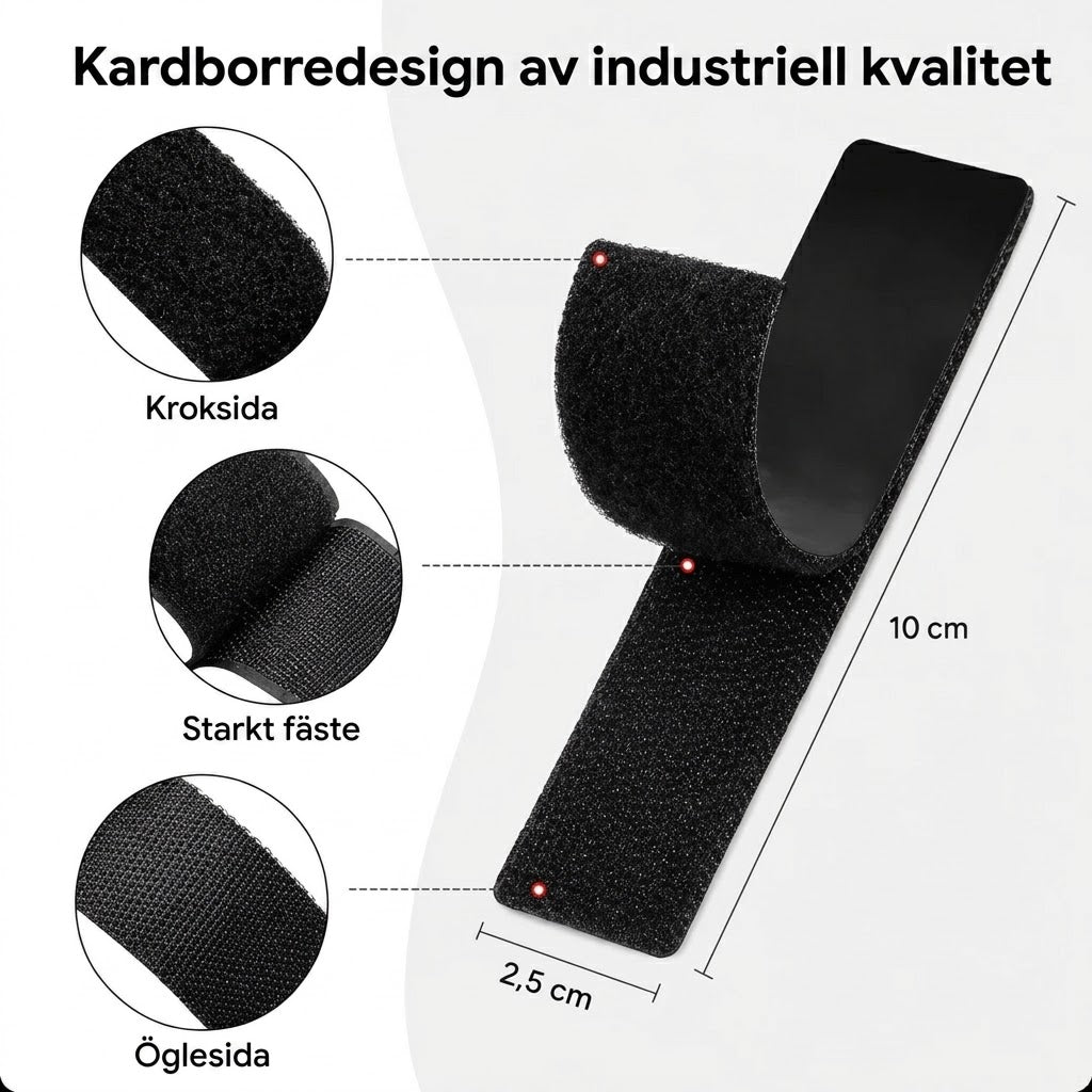Extra starka dubbelsidiga kardborreband 40 delar 20 par