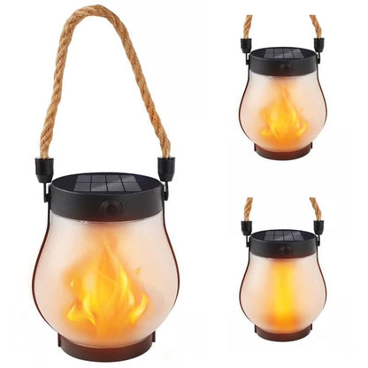 Dansande flamma solcellslykta