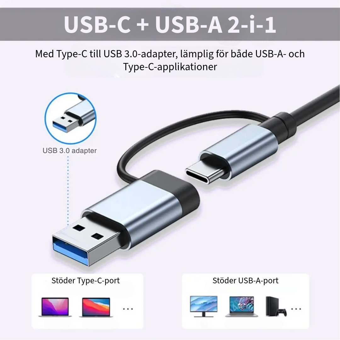 8-i-2 USB-hubb