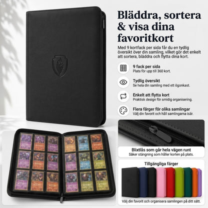 ProBinder 360 samlaralbum för Pokémon-kort och fotbollskort