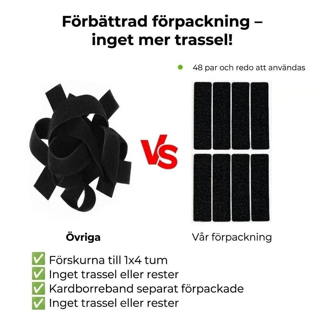 Extra starka dubbelsidiga kardborreband 40 delar 20 par