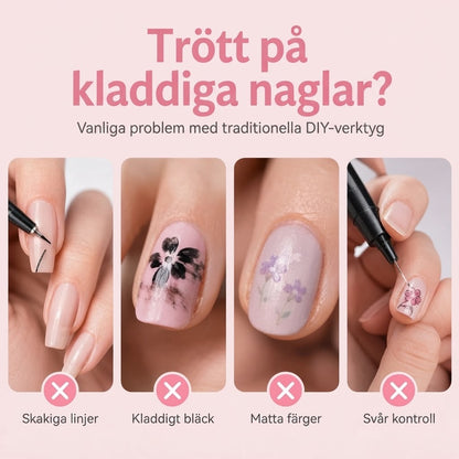 Dubbelsidiga nail art-pennor 12-pack