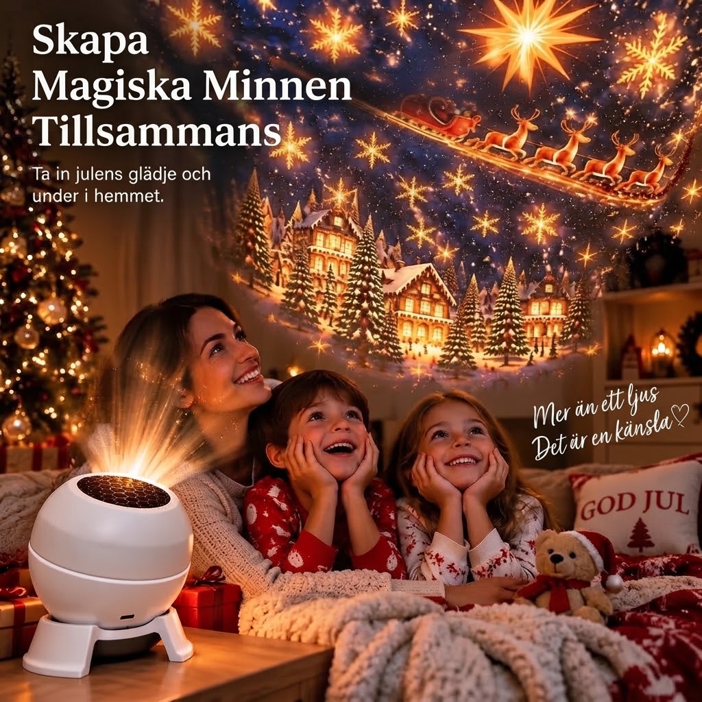 USB-julprojektor för väggar och tak
