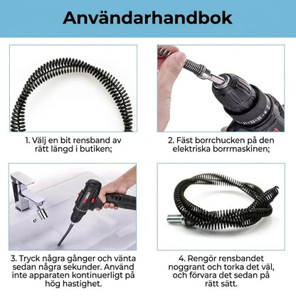 Avloppsrensare för borrmaskin