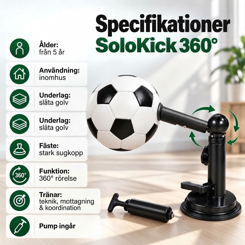 SoloKick 360 fotbollstränare för inomhusbruk