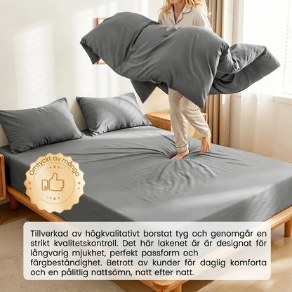 Mjukt dra-på-lakanset 3 delar med elastisk passform