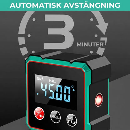 Fyrsidig magnetisk digital vinkelmätare med laser