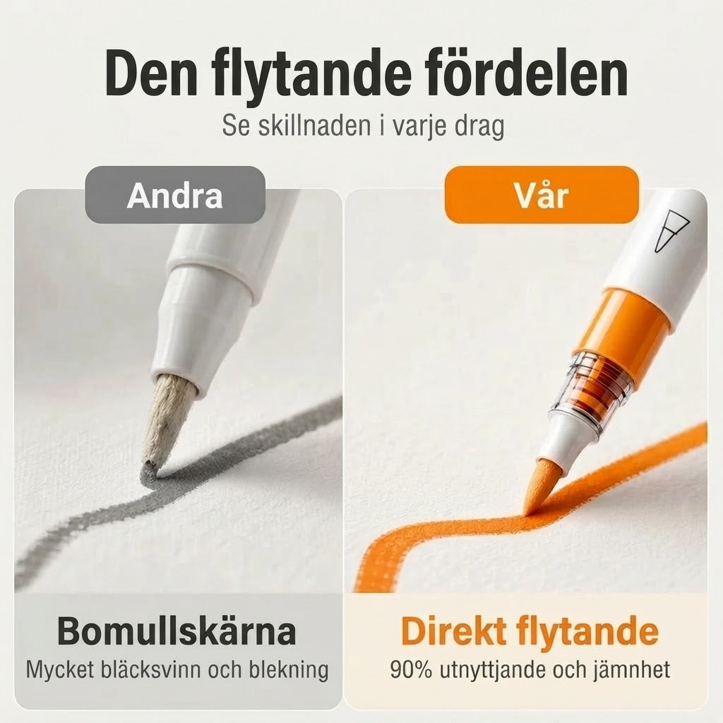 Akrylmarkers med mjuk penselspets