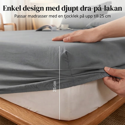 Mjukt dra-på-lakanset 3 delar med elastisk passform