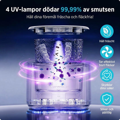 Uppladdningsbar ultraljudsrengörare för bettskenor och retainers