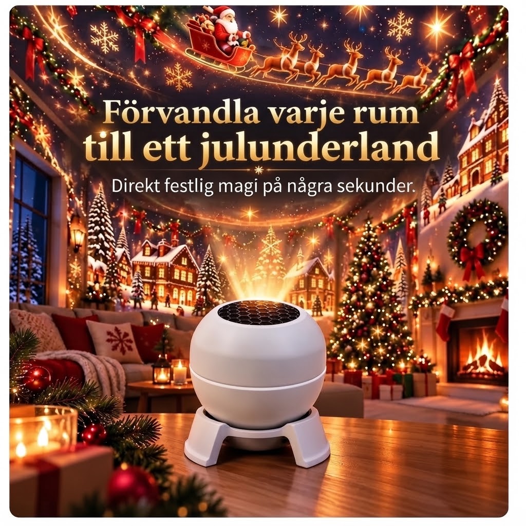 USB-julprojektor för väggar och tak