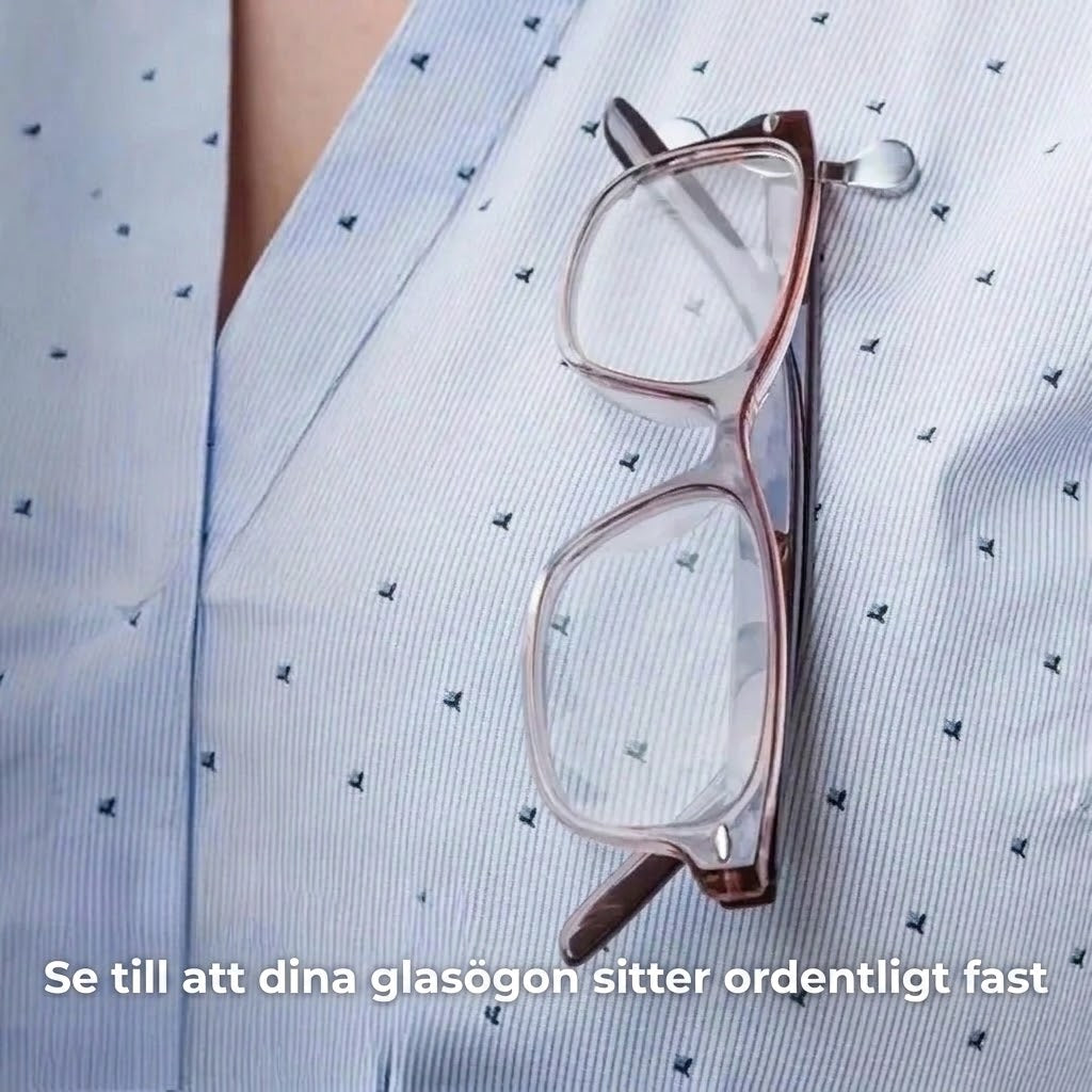 Magnetisk glasögonhållare för kläder