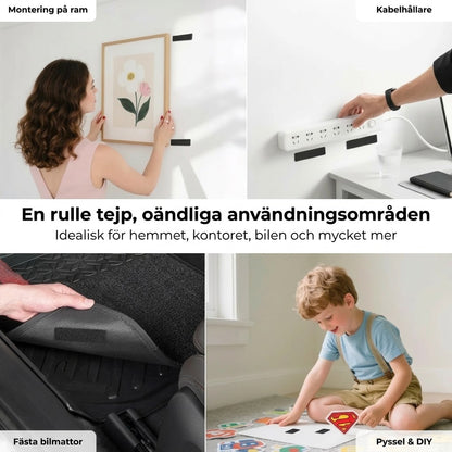 Extra starka dubbelsidiga kardborreband 40 delar 20 par