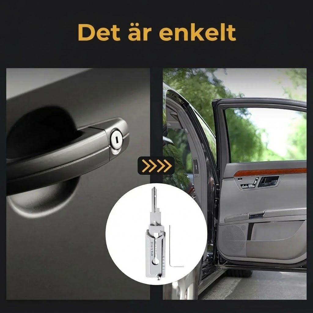 Låsdyrk och nyckelavkodare i rostfritt stål