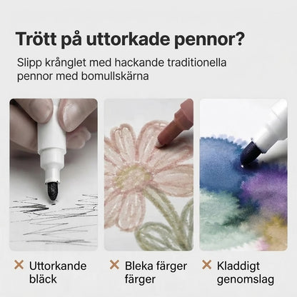Akrylmarkers med mjuk penselspets