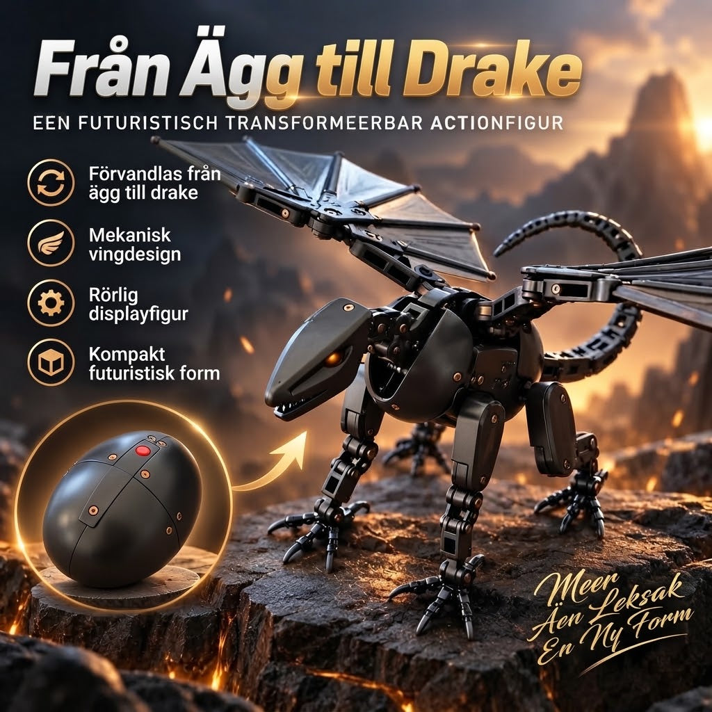 DragonMorph mekaniskt ägg som förvandlas till en drake