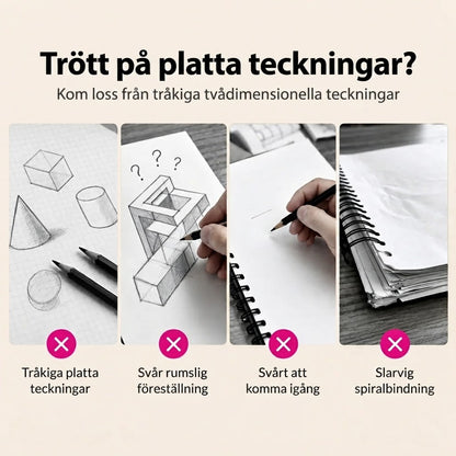 3D ritbok för barn med färgläggnings och klippaktiviteter