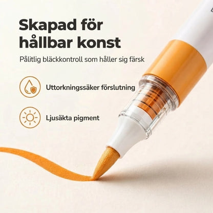 Akrylmarkers med mjuk penselspets