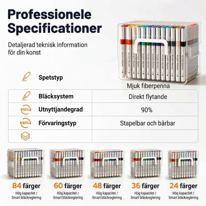 Akrylmarkers med mjuk penselspets