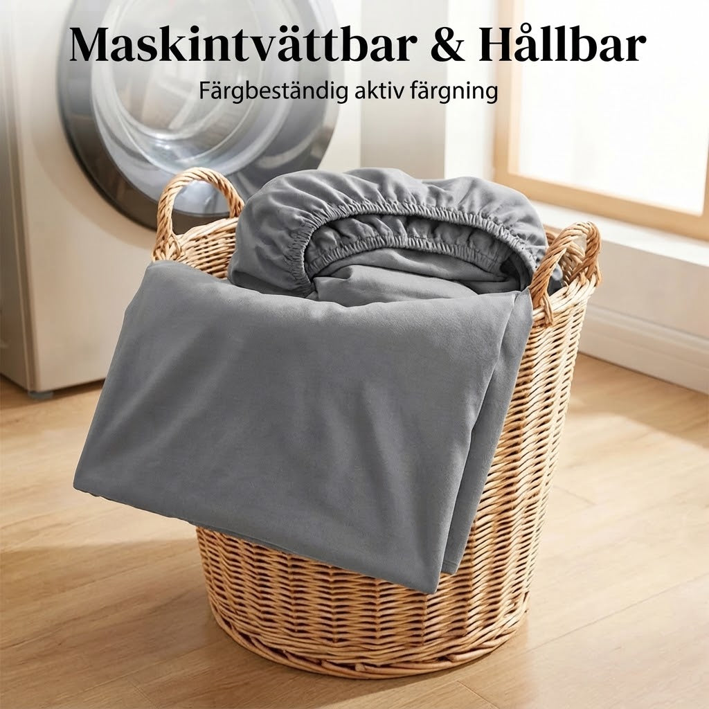 Mjukt dra-på-lakanset 3 delar med elastisk passform