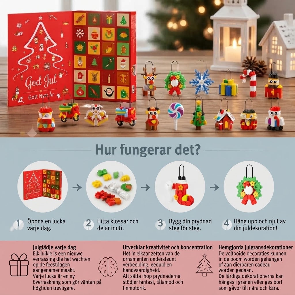 Julkalender med byggklossar