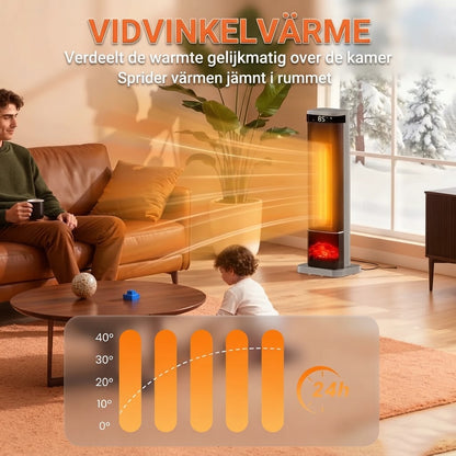 2 i 1 rumsvärmare med luftfuktare