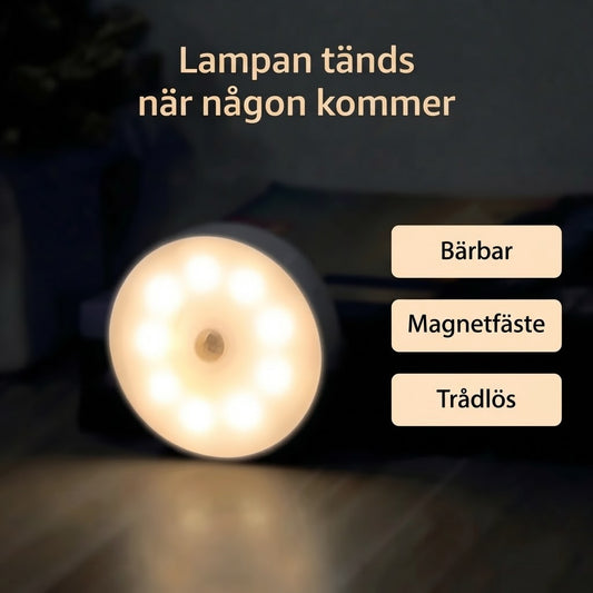 USB-uppladdningsbara LED-nattlampor med rörelsesensor 3-pack