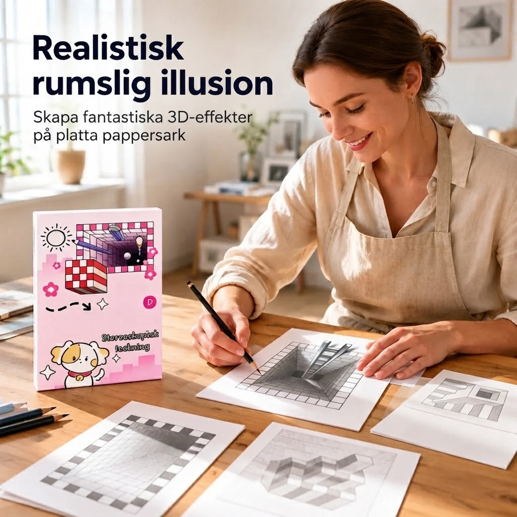 3D ritbok för barn med färgläggnings och klippaktiviteter