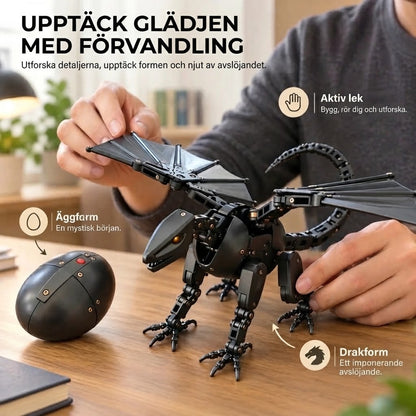 DragonMorph mekaniskt ägg som förvandlas till en drake