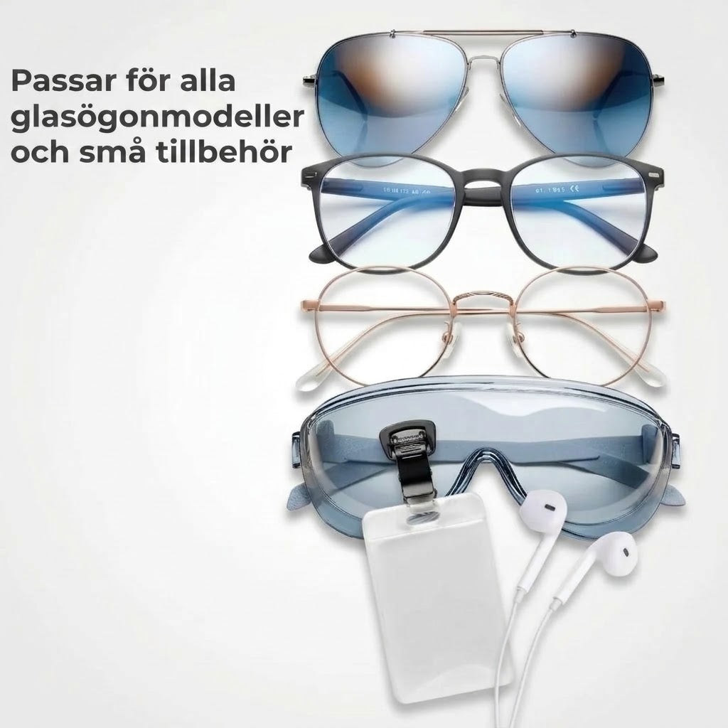 Magnetisk glasögonhållare för kläder