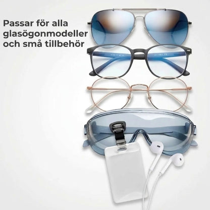 Magnetisk glasögonhållare för kläder