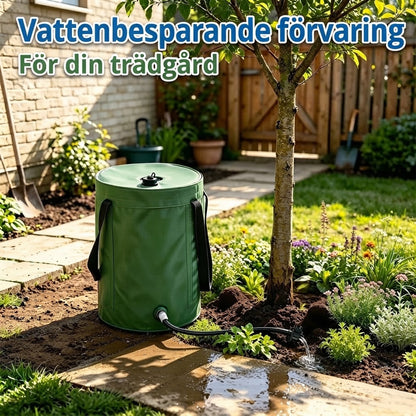 Hopfällbar regnvattentunna med avtappningskran