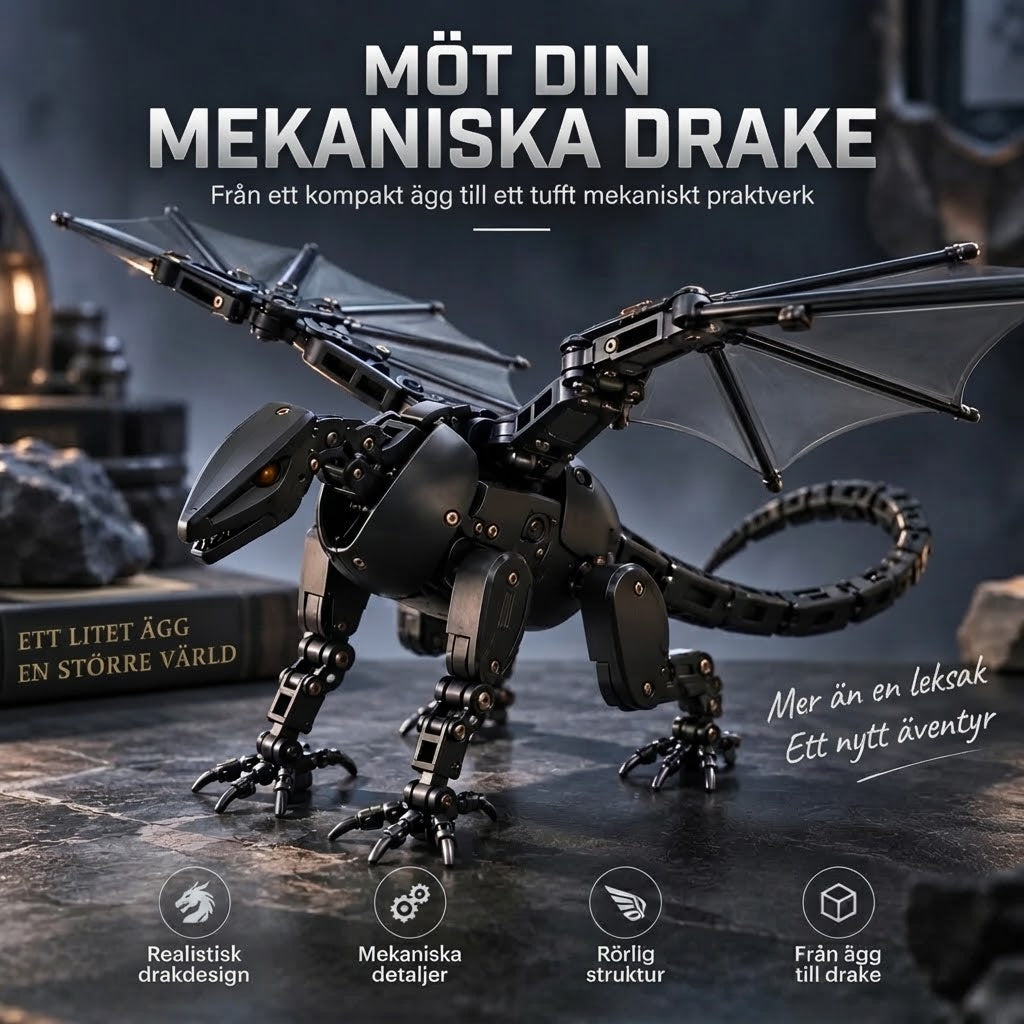 DragonMorph mekaniskt ägg som förvandlas till en drake