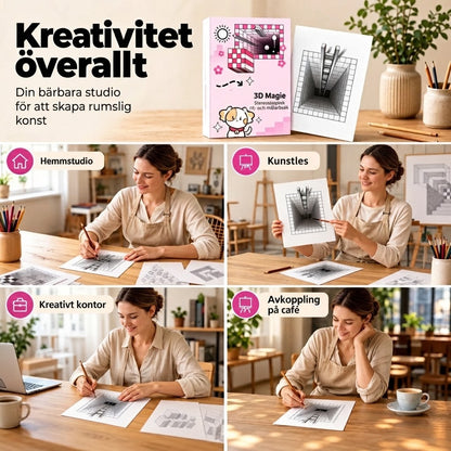 3D ritbok för barn med färgläggnings och klippaktiviteter