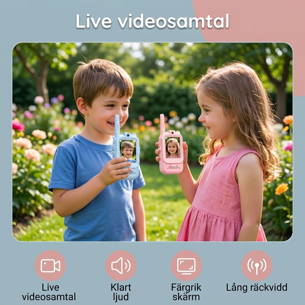 Video-walkie-talkies för barn 2-pack