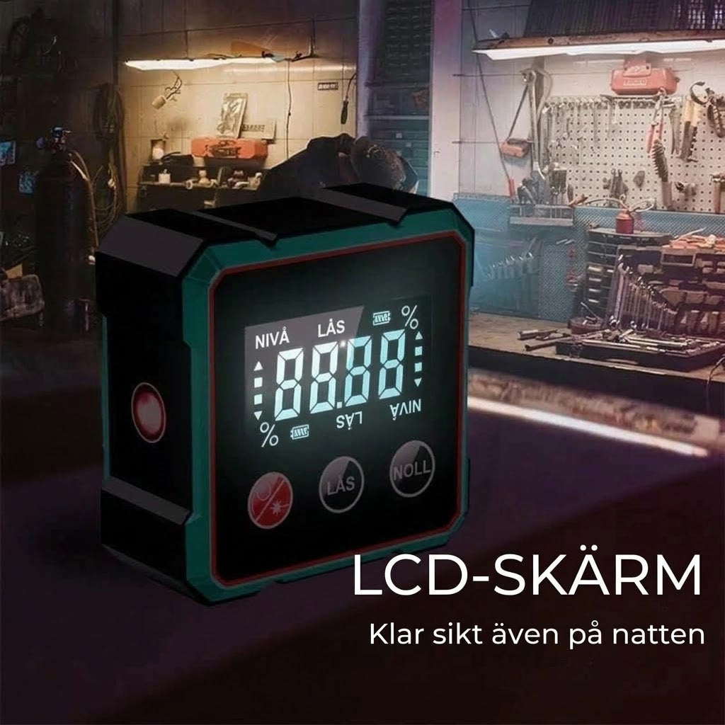 Fyrsidig magnetisk digital vinkelmätare med laser