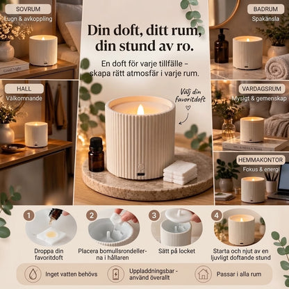 Uppladdningsbar doftspridare med LED-belysning