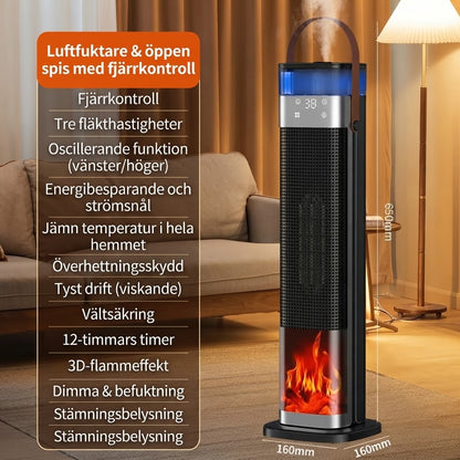 2 i 1 rumsvärmare med luftfuktare