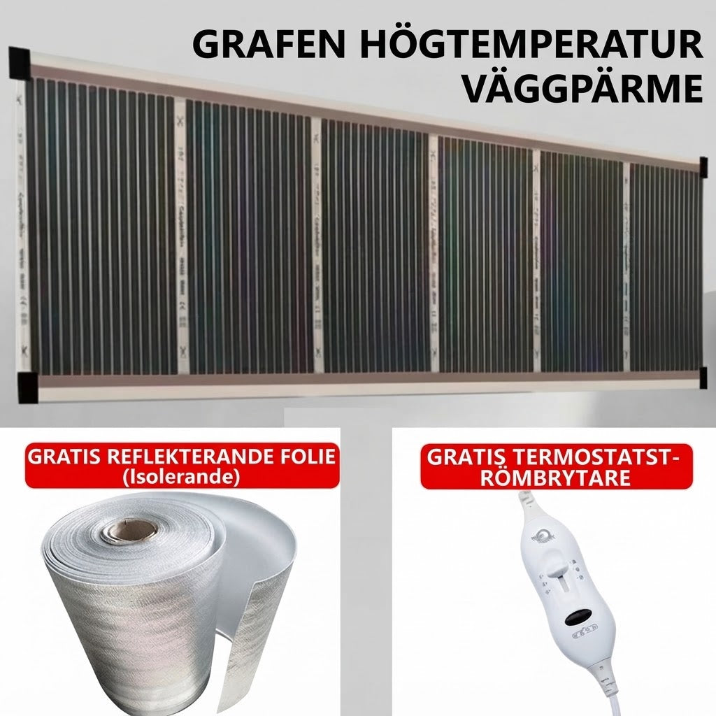 Väggvärmare med grafen och infraröd värme