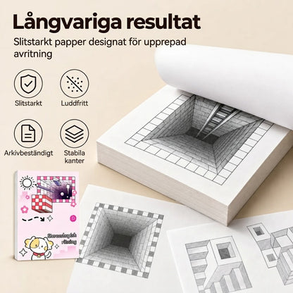 3D ritbok för barn med färgläggnings och klippaktiviteter
