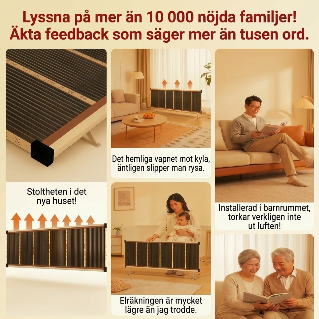 Väggvärmare med grafen och infraröd värme