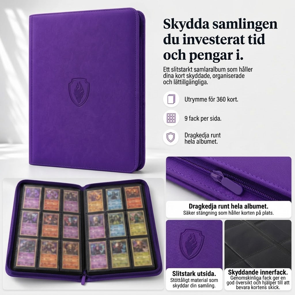 ProBinder 360 samlaralbum för Pokémon-kort och fotbollskort
