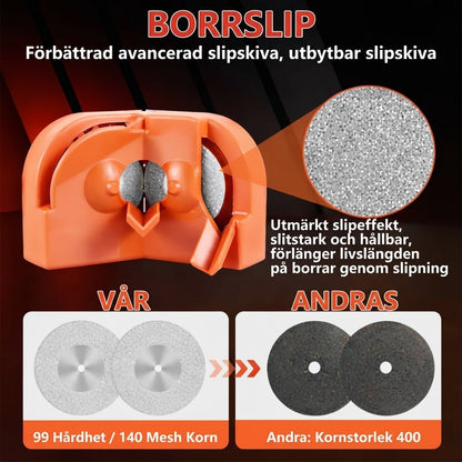 Multifunktionell borrslip med diamantslipskivor för borrar och knivar
