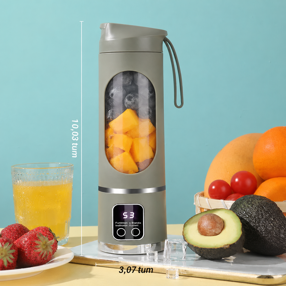 Sladdlös bärbar blender för juice och smoothies