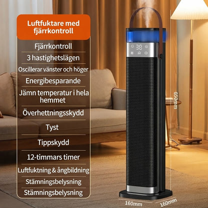 2 i 1 rumsvärmare med luftfuktare