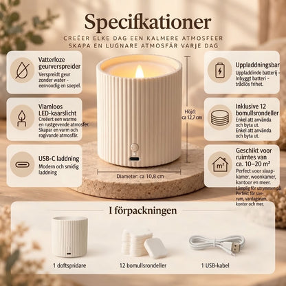 Uppladdningsbar doftspridare med LED-belysning