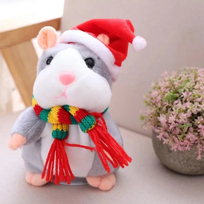 Pratande hamsterplysch som härmar dig och skakar på huvudet