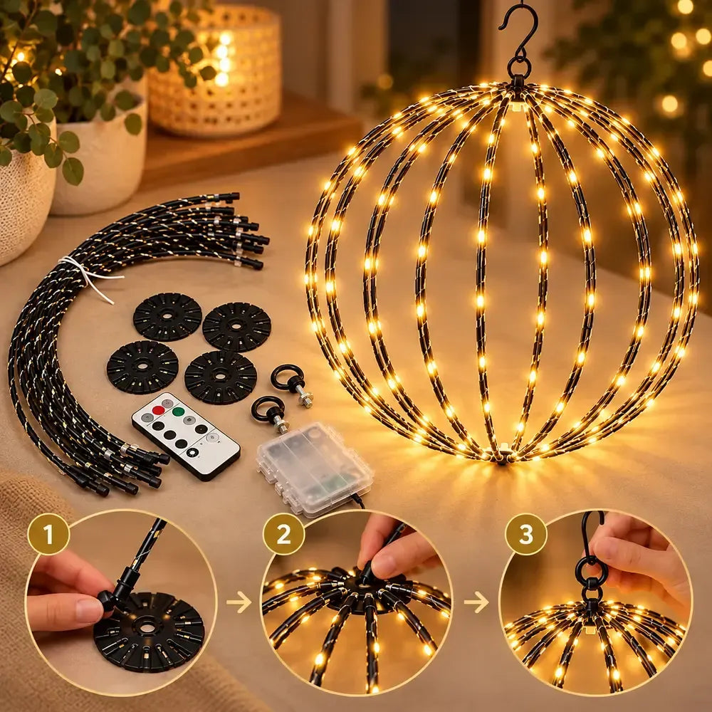 GlowBall batteridriven LED-ljusboll för inom- och utomhusbruk