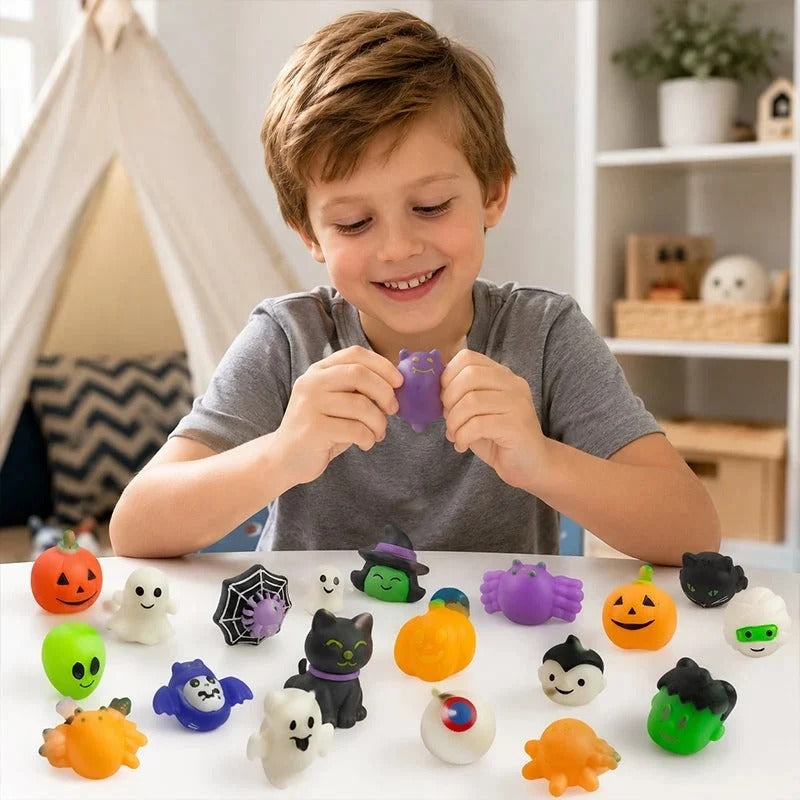 Halloween antistress-squishies med pumpahink 30-pack