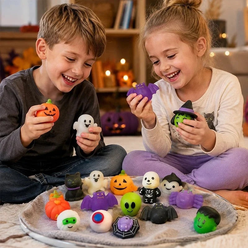 Halloween antistress-squishies med pumpahink 30-pack